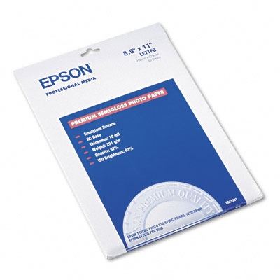 Picture of EPSON Premium Semi-Gloss Photo Paper (250)- 8.5in x 11in