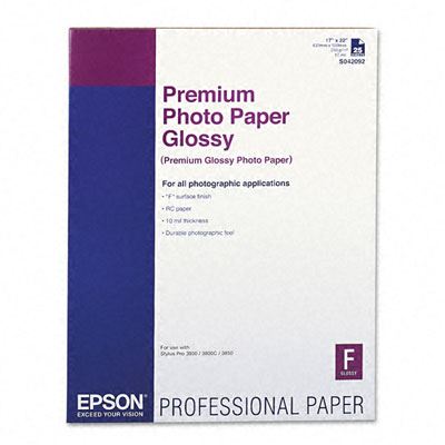 Picture of Epson Premium Photo Paper Glossy - 17in x 22in (25 Sheets)