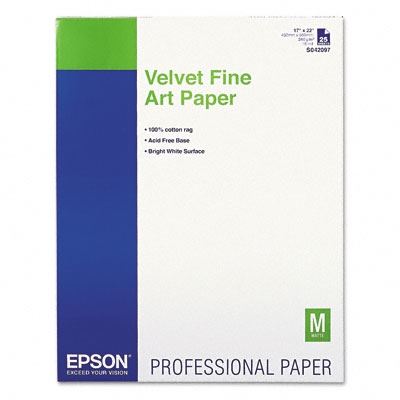 Picture of EPSON Velvet Fine Art Paper - 17in x 22in