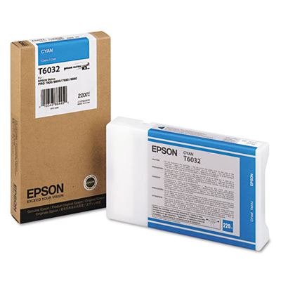 Picture of EPSON Stylus Pro K3 UltraChrome Ink Cartridges for 7800/7880/9800/9880 - Cyan (220 mL)
