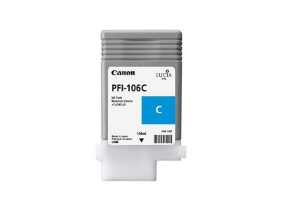 Picture of Canon PFI-106 Ink for imagePROGRAF iPF6300/6400/6350/6450/6300S - Cyan (130 mL)