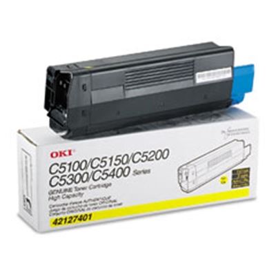 Picture of OKI High-Yield Toner Cartridge for 5100 through 5400 Series- Yellow