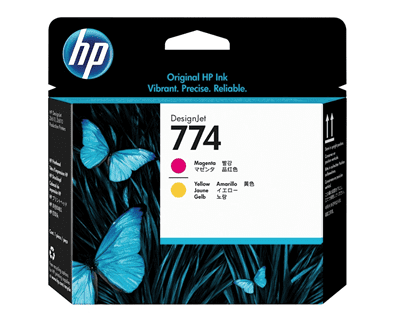 Picture of HP 774 Printheads for DesignJet Z6610 & Z6810 Printers (Magenta/Yellow)