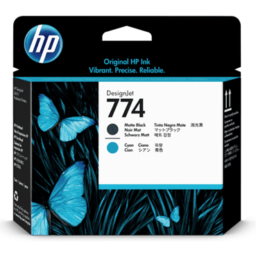 Picture of HP 774 Printheads for DesignJet Z6610 Printers (Black/Cyan)