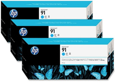 Picture of HP 91 Photo Black Ink Cartridges for Designjet Z6100, 3 Pk