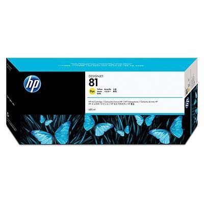 Picture of HP 81 Yellow Dye Ink Cartridge for Designjet 5000/5500