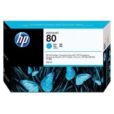 Picture of HP 80 Cyan Ink Cartridge for Designjet 1000 Series - 350 mL