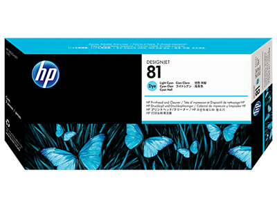 Picture of HP 81 Light Cyan Dye Printhead & Cleaner for Designjet 5000/5500
