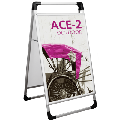 Picture of LexJet ACE-2 Double-Sided  A-Frame  (Silver Aluminum)