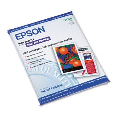 EPSON High Quality Ink Jet Paper- 8.5in x 11in (100-Sheets)