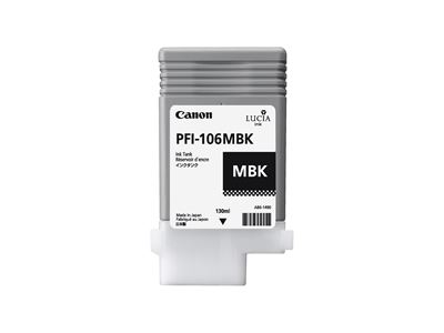 Picture of Canon PFI-106 Ink for imagePROGRAF iPF6300/6400/6350/6450/6300S - Matte Black (130 mL)