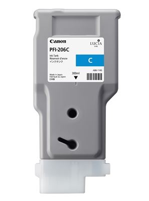 Picture of Canon PFI-206 Ink for imagePROGRAF iPF6400/6400S/6450 - Cyan (300 mL)