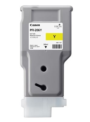 Picture of Canon PFI-206 Ink for imagePROGRAF iPF6400/6400S/6450 - Yellow (300 mL)
