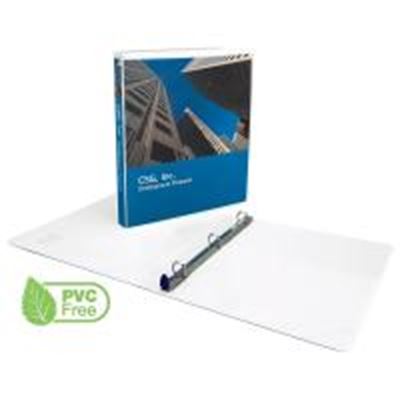 Picture of GBC White Clear View Premium Presentation Round Ring Binders- 1/2in Ring
