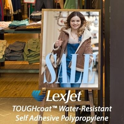 Picture of LexJet TOUGHcoat&trade; Water-Resistant Self Adhesive Polypropylene