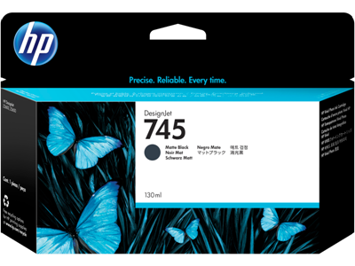Picture of HP 745 Matte Black Ink Cartridge for DesignJet Z2600/Z5600 (130mL)