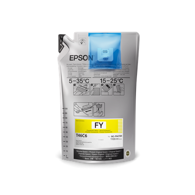 Picture of EPSON UltraChrome DS6 Dye Sub Ink for F9470H ONLY - Flourscent Yellow (1 L, 2 Pk)