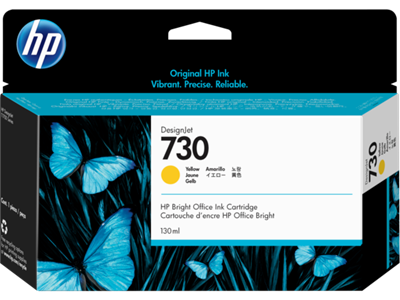 Picture of HP 730 130ml Yellow Ink Cartridge
