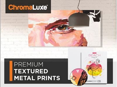 Picture of ChromaLuxe Textured Aluminum Photo Panels White - 49in x 48.5in, Min. Order & Crating Fee apply