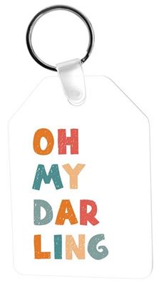Picture of Unisub Aluminum Key Chain 2-Sided, Semi-Gloss White - Tag (50-Pack)