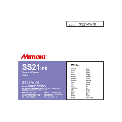 Picture of Mimaki SS21 - Eco-Solvent Ink - White - 500ml